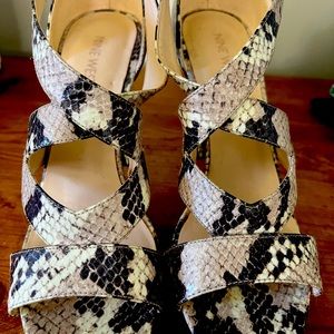 Nine West Snake Print Heels Size 8